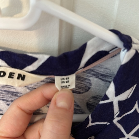 Boden Fit & Flare Cotton Dress. Size 2 - Picture 3 of 4